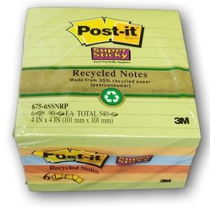 Post-it super sticky recycled notes 4 IN x 4 IN